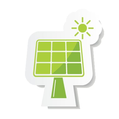 Green Solar Panel Icon